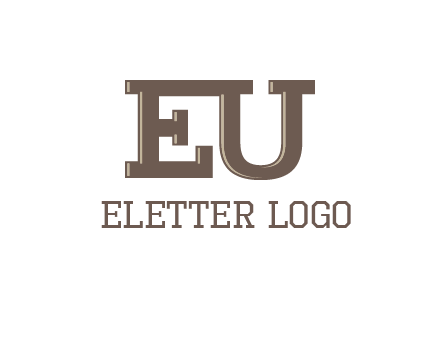 letter EU joined together