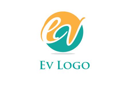 Letters EQ are in circle logo