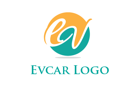 Letters EQ are in circle logo