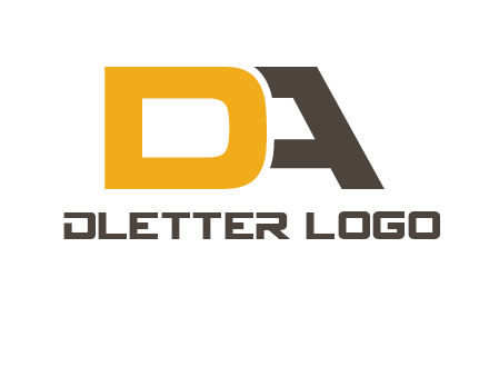 letter D overlapping letter A