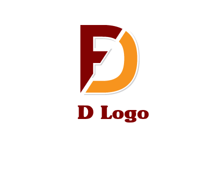 letter F forming letter D