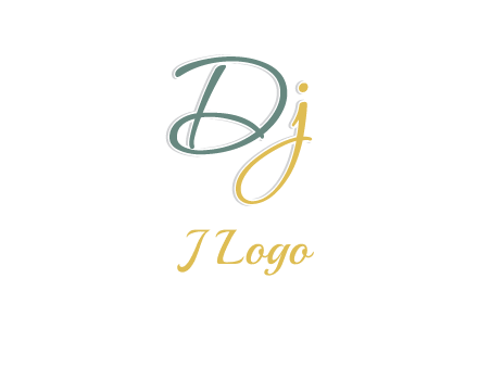 script font letter DJ