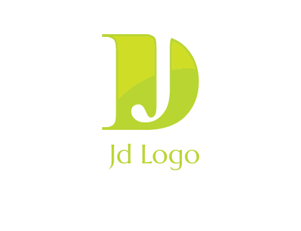negative spacing letter J in letter D