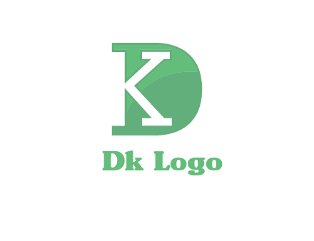 negative spacing letter K in letter D