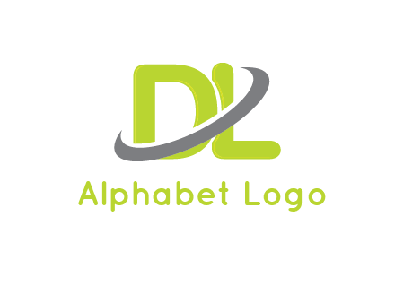 Swoosh around Letters DL logo