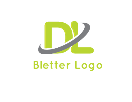 Swoosh around Letters DL logo