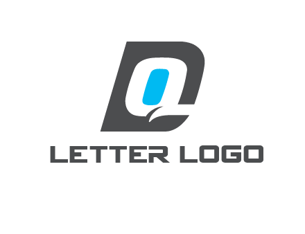 negative spacing letter Q in letter D