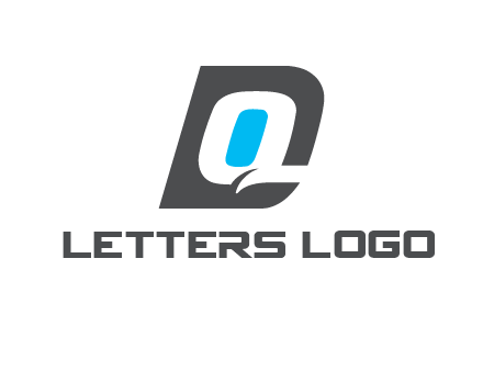 negative spacing letter Q in letter D