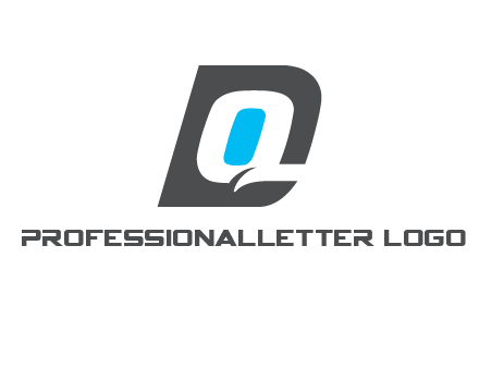 negative spacing letter Q in letter D