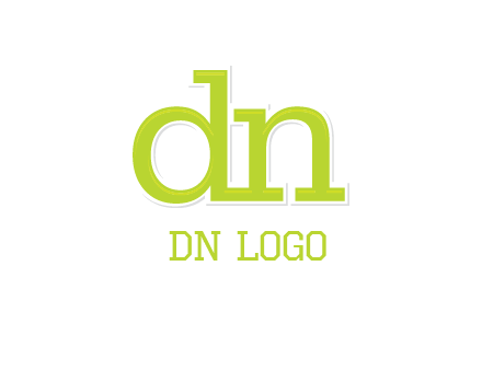 letter DN joined together