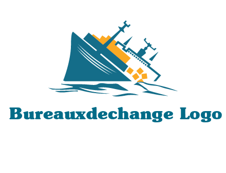 sinking ship with falling consignment insurance logo