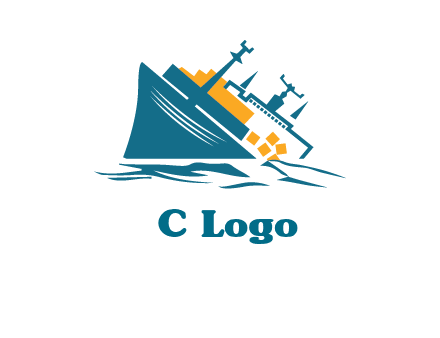 sinking ship with falling consignment insurance logo