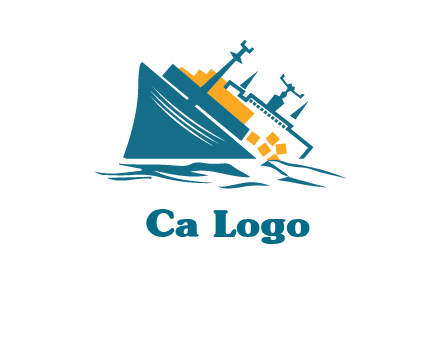 sinking ship with falling consignment insurance logo