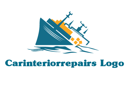 sinking ship with falling consignment insurance logo