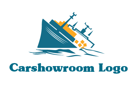 sinking ship with falling consignment insurance logo