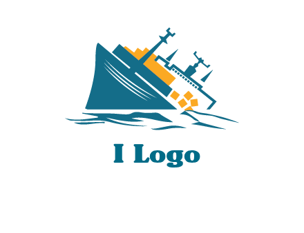 sinking ship with falling consignment insurance logo