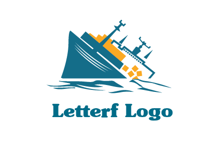 sinking ship with falling consignment insurance logo