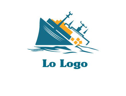 sinking ship with falling consignment insurance logo