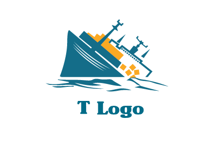 sinking ship with falling consignment insurance logo