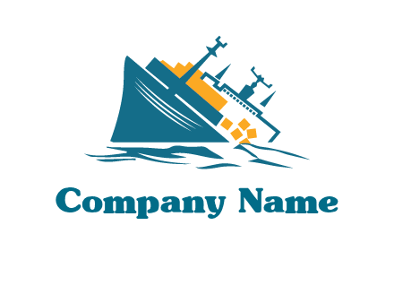 sinking ship with falling consignment insurance logo