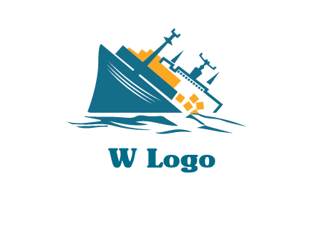 sinking ship with falling consignment insurance logo