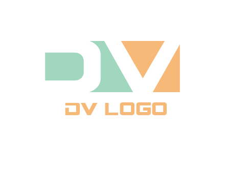 Letters DV are in a rectangle shape logo