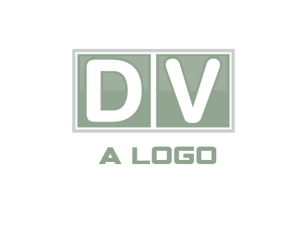 Letters DV are in two square box logo