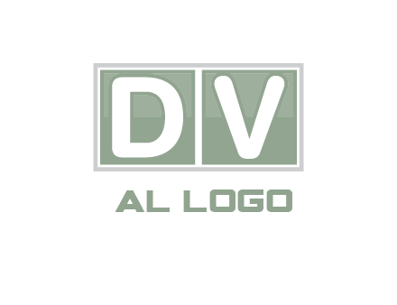 Letters DV are in two square box logo