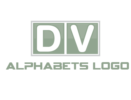 Letters DV are in two square box logo