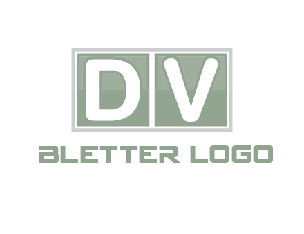 Letters DV are in two square box logo