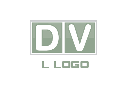 Letters DV are in two square box logo