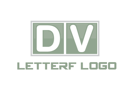 Letters DV are in two square box logo