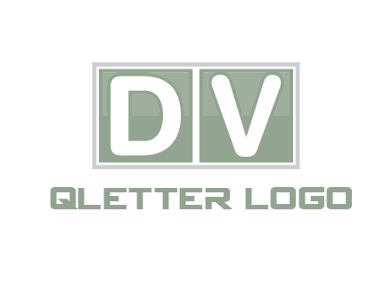 Letters DV are in two square box logo