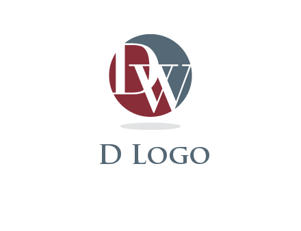 Letters DW are in a circle logo