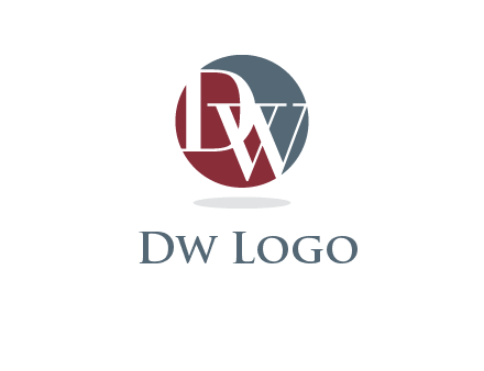Letters DW are in a circle logo