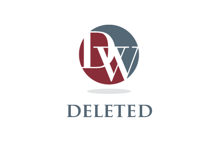 Letters DW are in a circle logo