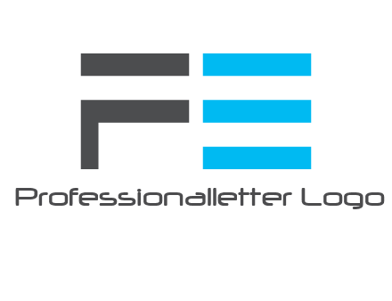 abstract letter FE