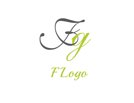calligraphic letter F and letter G