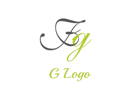 calligraphic letter F and letter G