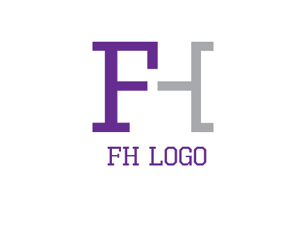 letter F forming letter H