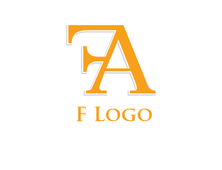 letter F attached to letter A