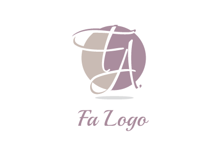Letters FA are in a circle logo