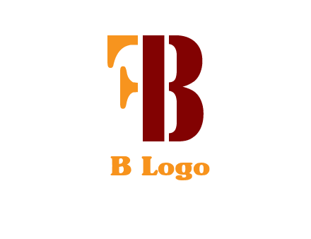 abstract letter F with letter B