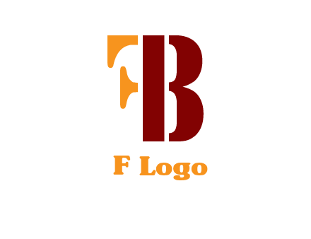 abstract letter F with letter B