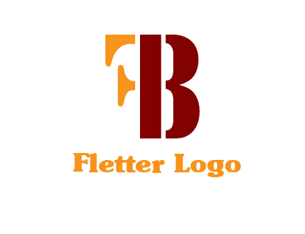 abstract letter F with letter B