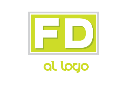 Letter FD are in rectangle logo