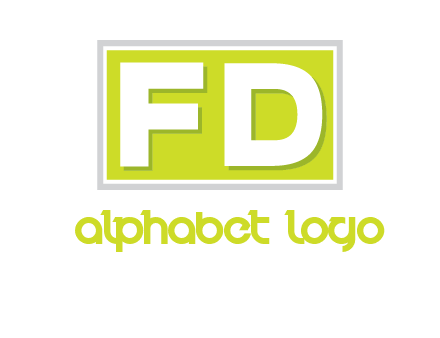 Letter FD are in rectangle logo