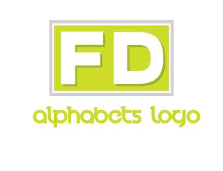 Letter FD are in rectangle logo