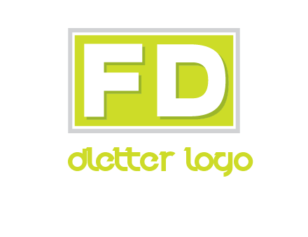 Letter FD are in rectangle logo