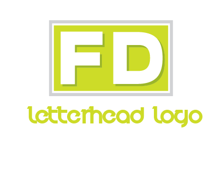 Letter FD are in rectangle logo